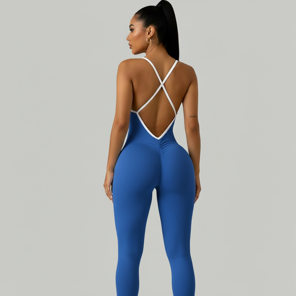 Mono Deportivo Mujer Sculpt | Espalda Cruzada sin Costuras