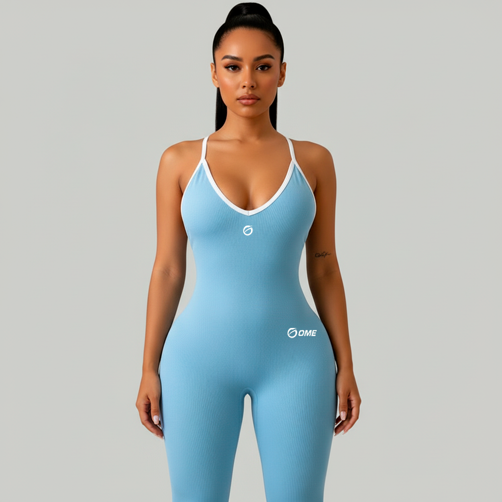 Mono Deportivo Mujer - Modelo Marbella Yoga Blue Skay