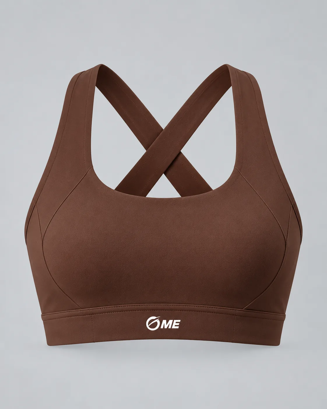 Top Fenicia Core marrón, vista frontal sin modelo.