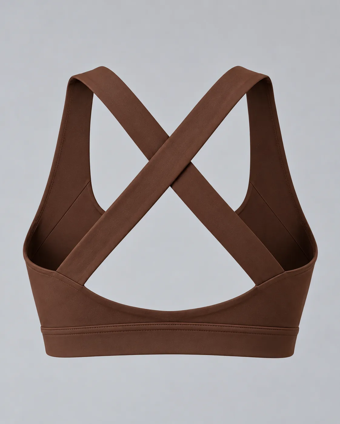 Top Fenicia Core marrón, vista trasera sin modelo.
